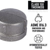 Bk Products 3/8 In. Fpt  Black Malleable Iron Cap