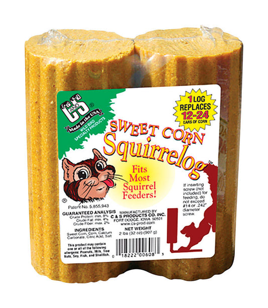 C&S Products Squirrelog Wildlife Squirrel and Critter Food Corn 32 oz. (Pack of 12)