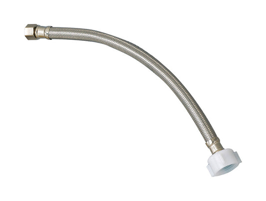 Plumb Pak EZ 3/8 in. Compression in. X 7/8 in. D Ballcock 12 in. Stainless Steel Toilet Supply Line