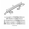Amerock Cyprus Contemporary Arch Cabinet Pull 5-1/16 in. Satin Nickel 1 pk
