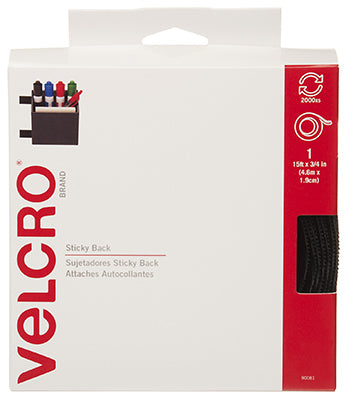 VELCRO(R) Brand Nylon Sticky Back 180 in. L 1 pk