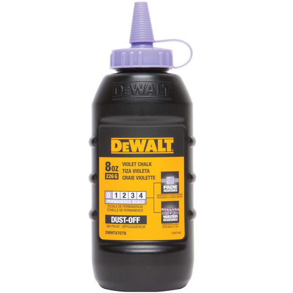 Tiza antipolvo Dust-Off DeWalt de 8 oz, violeta, paquete de 1