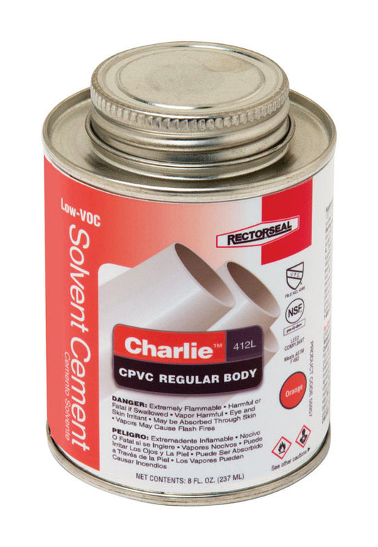 Rectorseal Charlie Orange Solvent Cement For CPVC 8 oz
