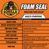 Gorilla Gray Foam Multipurpose Insulating Sealant 12 oz (Pack of 12)