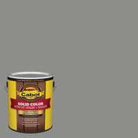 Cabot Solid 1844 Driftwood Gray Water-Based Acrylic Deck Stain 1 gal. (Pack of 4)