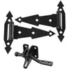 National Hardware 8 in. L Black Steel Gate Hardware Kit