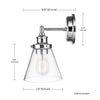 Globe Electric Parker 1-Light Chrome Wall Sconce