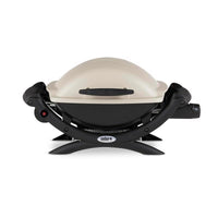 Weber Q 1000 Series Gas Grill Titanium 8500 BTU Liquid Propane 1 Burner Cast Aluminum Body