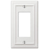 Amerelle Continental White 2 gang Die-Cast Metal Rocker/Toggle Wall Plate 1 pk