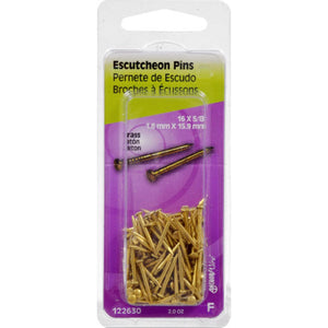 Hillman 16 Ga. x 5/8 in. L Brass Escutcheon Pins 1 pk 2 oz. (Pack of 6)