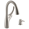 Kohler Mazz 1-Handle High-Arch Swivel Spout Stainless Steel Pulldown Kitchen Faucet