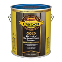 Cabot Gold Low VOC Satin Starlit Gray Deck Varnish 1 gal -Pack of 4