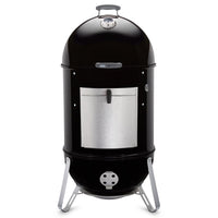 Weber Smokey Mountain Cooker  Charcoal Smoker  Black Porcelain-Steel, Ideal for Low & Slow BBQ