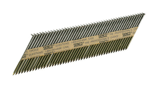 Senco Steel Hot Dipped Galvanized Angled Strip Smooth Shank 16 ga. Framing Nail 3 L x 0.12 Dia. in.