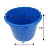 Homz 17 gal. Bucket Blue (Pack of 8)