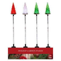 Alpine Solar Multi Christmas Tree 33 in. Garden Stake (Pack of 16)