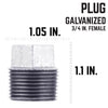 BK Products 3/4 in. MPT Galvanized Malleable Iron Plug (Pack of 5)