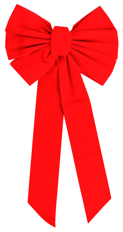 Holiday Trims Christmas Bow Bow Red Velvet 12 inch 1 pk (Pack of 12)