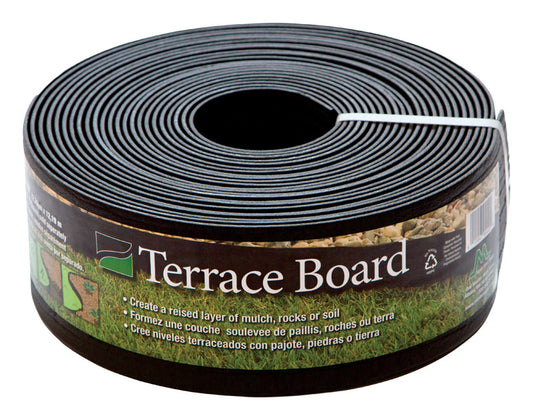 Master Mark Terrace Board 40 ft. L X 4 in. H Plastic Black Lawn Edging