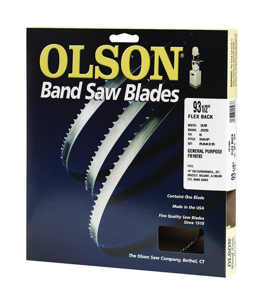 Olson 93.5 in. L X 0.4 in. W Carbon Steel Band Saw Blade 4 TPI Skip teeth 1 pk