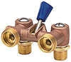 Homewerks 1/2 in. MPT X 3/4 in. MHT Brass Dual Washing Machine Shut-Off Valve