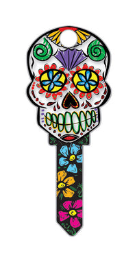 Lucky Line Key Shapes Sugar Skull House Key Blank Double sided For Schlage SC1 (Pack of 5)