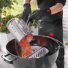 Weber Black Cotton Apron with Red Kettle Embroidery One Size Fits All Adjustable Neck Strap 