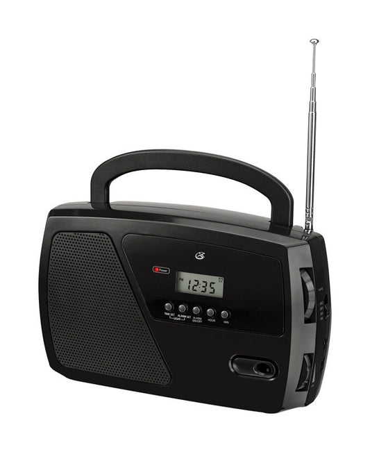 GPX Black AM/FM Clock Radio Digital Plug-In