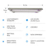 Feit Square Connector LED Grow Light Blue 86 Watt Equivalence 1 pk
