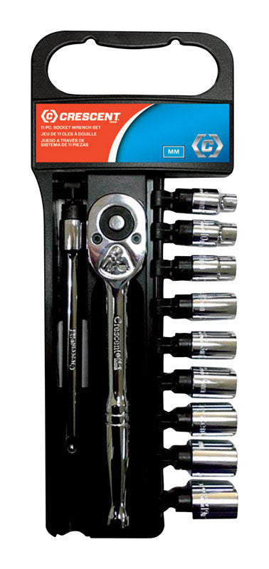 Crescent 3/8 in. drive Metric Socket Wrench Set 11 pc