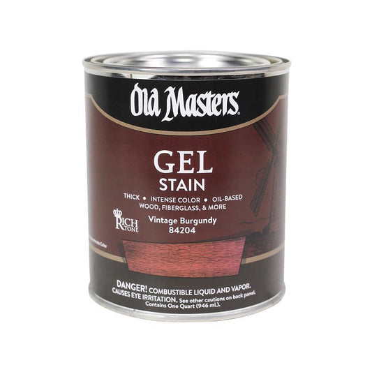 Old Masters Semi-Transparent Vintage Burgundy Oil-Based Alkyd Gel Stain 1 qt (Pack of 4)