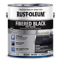 Rust-Oleum 350 Fibered Black Asphalt Roof Coating 1 gal (Pack of 2)
