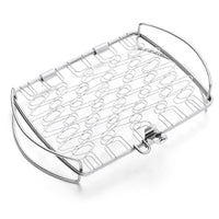 Weber Deluxe Grilling Basket 11 Inch Stainless Steel for Vegetables and Small Meats 