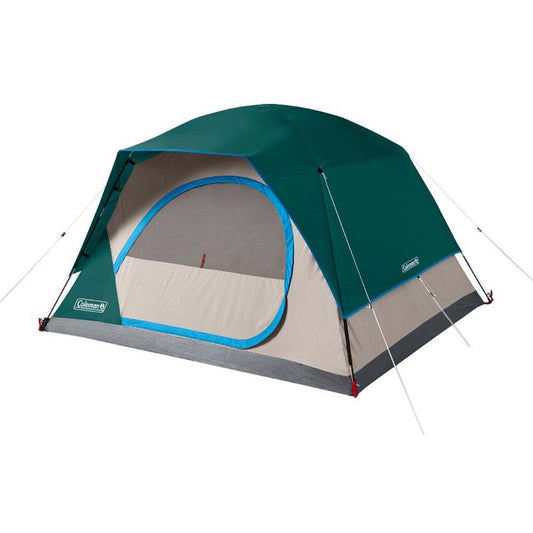 Coleman Fiberglass Skydome Rain Proof Camping Tent 5 W x 7 H x 4.6 L ft. for 4-Person