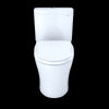 TOTO Aquia IV Two-Piece Elongated Dual Flush 1.28 and 0.8 GPF Skirted Toilet with CEFIONTECT, Cotton White - CST446CEMG#01