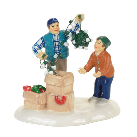 Department 56  Christmas Vacation Clark and Rusty  Village Accessory  Multicolored  Ceramic  1 pk