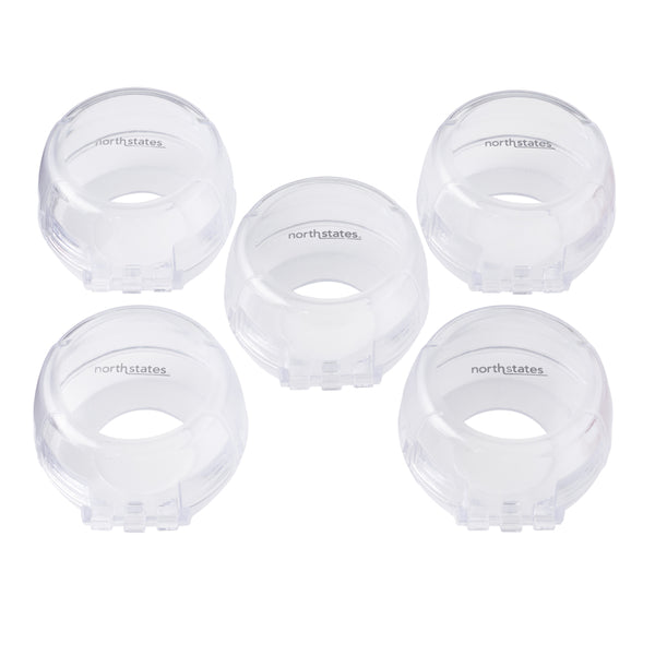 North States Toddleroo Clear Plastic Appliance Knob Cover 5 pk