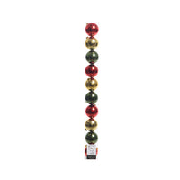 Decoris Assorted Shatterproof Baubles Indoor Christmas Decor 2 in. (Pack of 16)