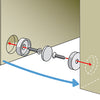 Magnet Source .281 in. L X .875 in. W Silver Super Latch Magnets 23 lb. pull 1 pc