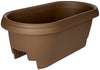 Bloem 24 in. Chocolate Deck Rail Planter