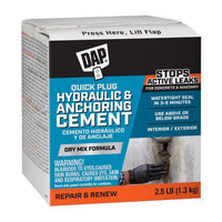 Dap Bondex Quick Plug Hydraulic & Anchoring Cement 2.5 Lb.