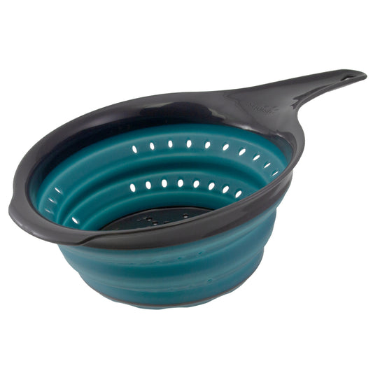 Squish Gray/Teal Polypropylene/TPR Collapsible Colander