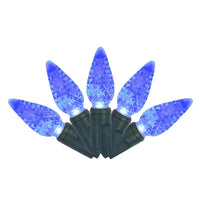 Celebrations Platinum LED C6 Blue 50 ct String Christmas Lights 25 ft. - Open Box