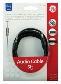 GE 6 ft. L Audio Cable RCA