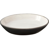 Spot 2 Tone Gray Stoneware Oval Cat Dish