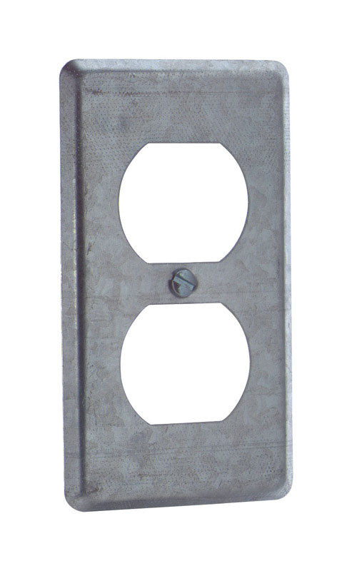 Steel City Rectangle Steel 1 gang Duplex Outlet Cover