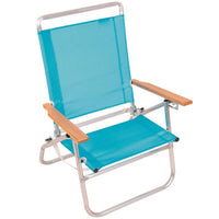 Rio 3-Position Blue Beach Folding Chair