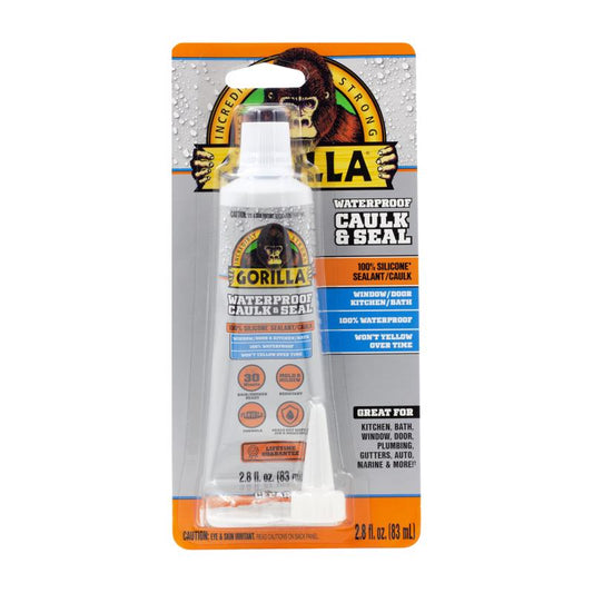 Gorilla Clear Silicone Sealant 2.8 oz. (Pack of 6)