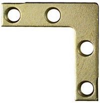 National Hardware 1.5 in. H X 0.38 in. W X 0.07 in. D Brass-Plated Steel Flat Corner Brace