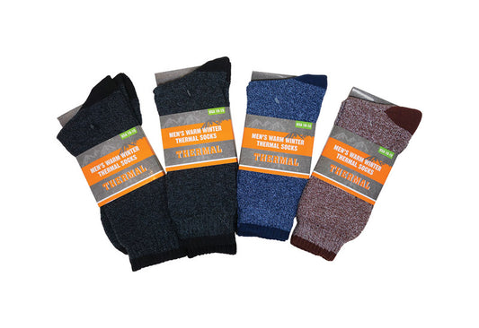 THERMAL Men's Socks Assorted (Pack of 12)
